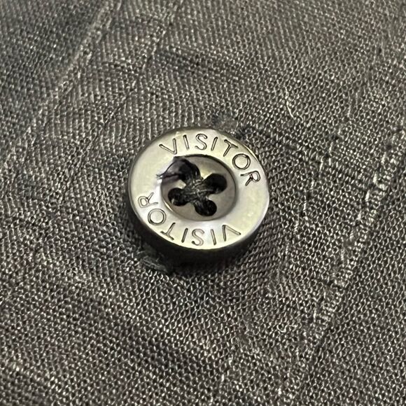 VISITOR MENS BUTTON DOWN XXL LINEN COTTON BLEND SHIRT - Picture 11 of 11